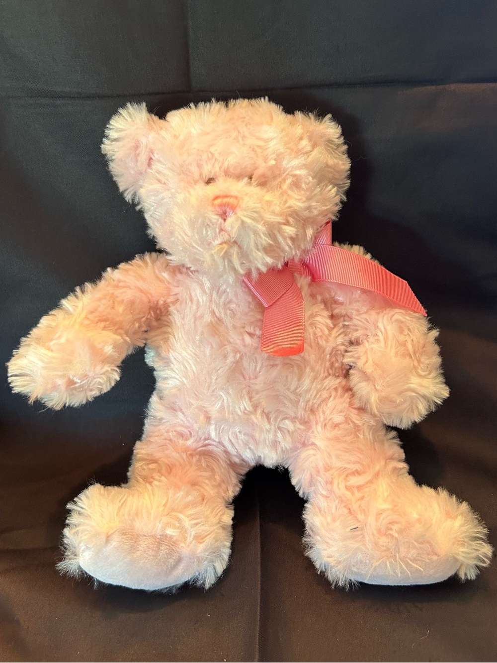 Ganz Tyler Pink Teddy Bear Plush BG2712 Shaggy Weighted Stuffed Animal Lovey